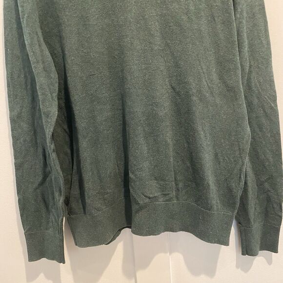 Gap Factory Sweater Men Medium Forest Green V Neck Pullover Casual Versatile - Picture 4 of 9